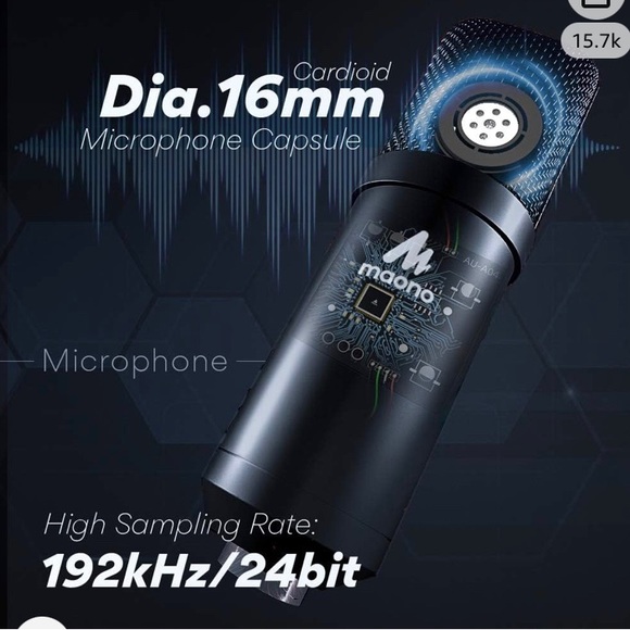 MAONO AU-AO4H Studio Microphone & Studio Podcasting, Gaming, Headphone Kit.NEW🖤 - Picture 4 of 12